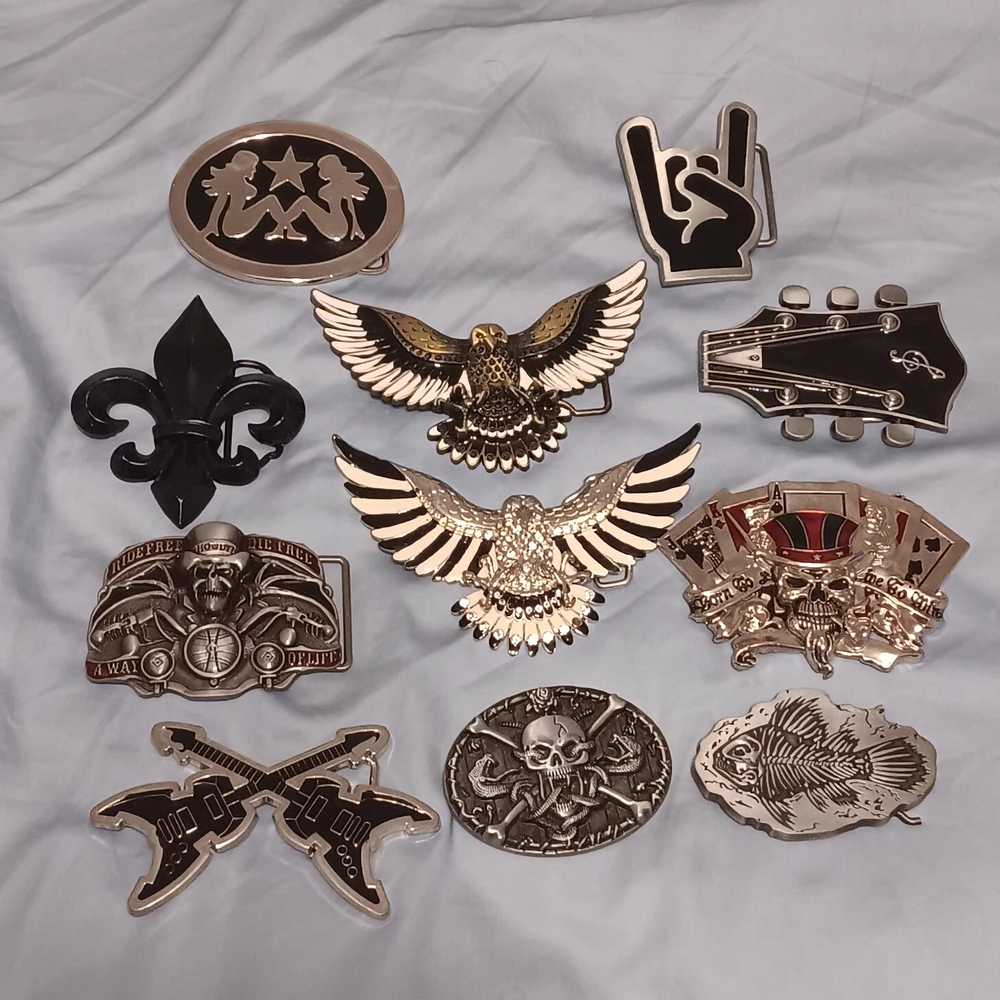 Men's Assorted Belt Buckle Set Of 11